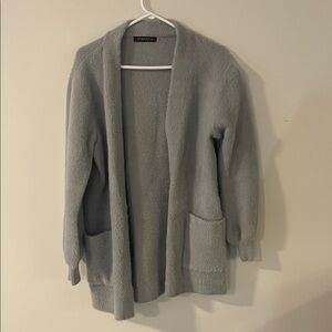 St. John's Bay Light Gray Open-Front Cardigan